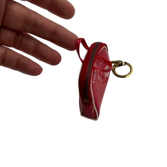 Vtg Mini United Airlines Coin Purse Keychain Zippered Red Know For Extra Care - Picture 4 of 8